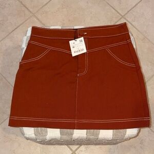 Women's Zara Brown Denim Skirt